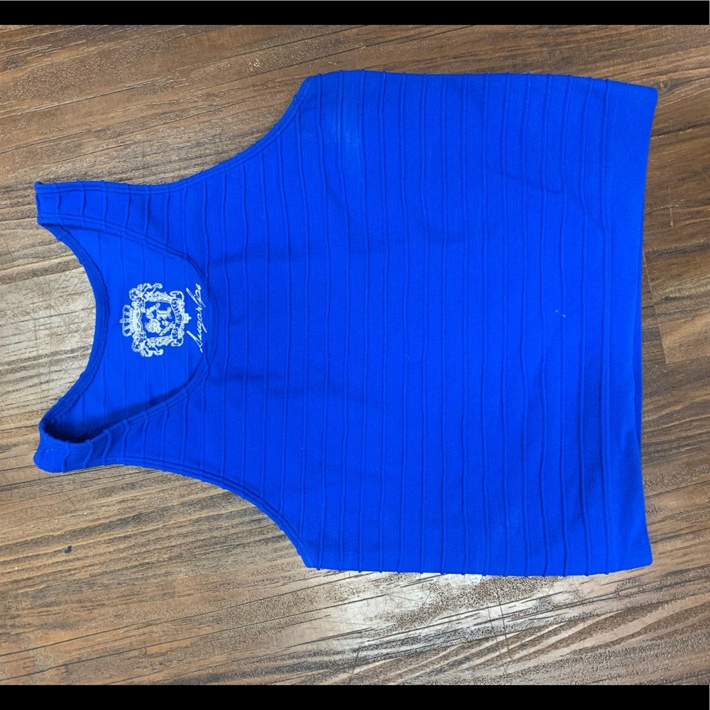 Sugar lips blue crop top